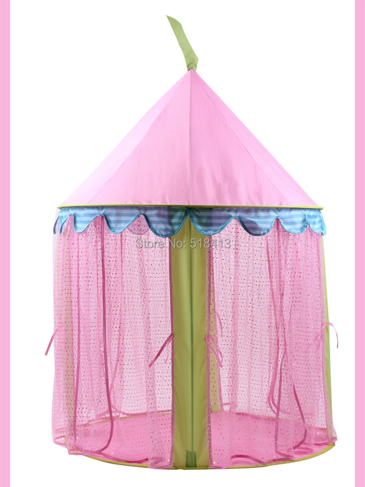 Детская палатка крытый складной большой розовый дом принцессы океан мяч бассейн игры ткань складной студенческий подарок