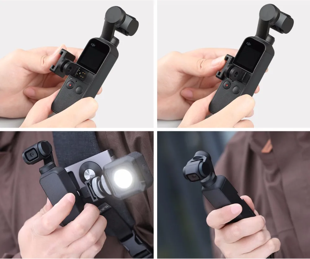 Для DJI Osmo Pocket Video Setup крепление для микрофона Vlogging L кронштейн светодиодный светильник подставка для микрофона для DJI Pocket аксессуары комплект расширения