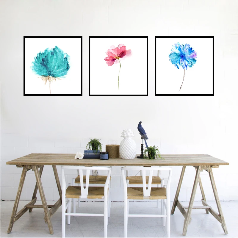

GY105 Beautiful Flower Watercolor Wall Prints Painting Modern Canvas Picture no frame for Restaurant Living room Decorate Poster