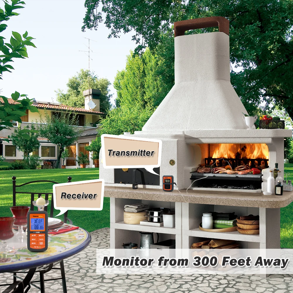 ThermoPro TP 07 100 м Диапазон беспроводной термометр для пищевых продуктов