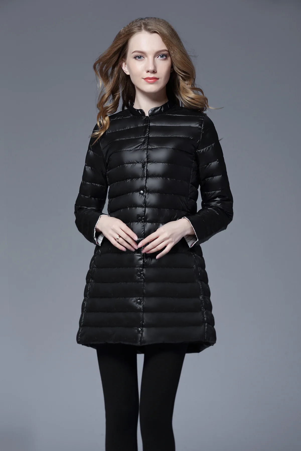 Женское весеннее мягкое теплое пальто, ультра-светильник, пуховик на утином пуху, длинное женское пальто, тонкие однотонные куртки, зимнее пальто, портативные парки