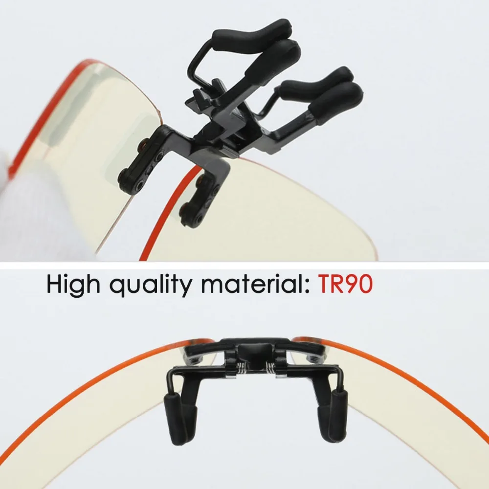 Анти-Синие лучи компьютерные очки зажимы Для мужчин флип-клип на tr90 легкий для предохранения от компьютера игровые очки UV400 излучения