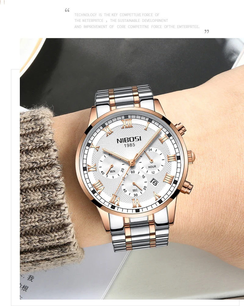 NIBOSImens watches top brand luxury sport watch male watch luxury mens watches top brand luxury leather mens watches blue        (17)