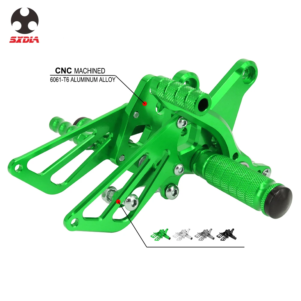 CNC Footrest Rearset Footpeg For KAWASAKI NINJA 250R 2008-2012 Adjustable