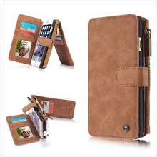 Original Brand Leather Phone Bag Cover Case For Apple iPhone 6 6S Plus 7 Plus 5 5S SE Phone Cases With Multifunctional Wallet