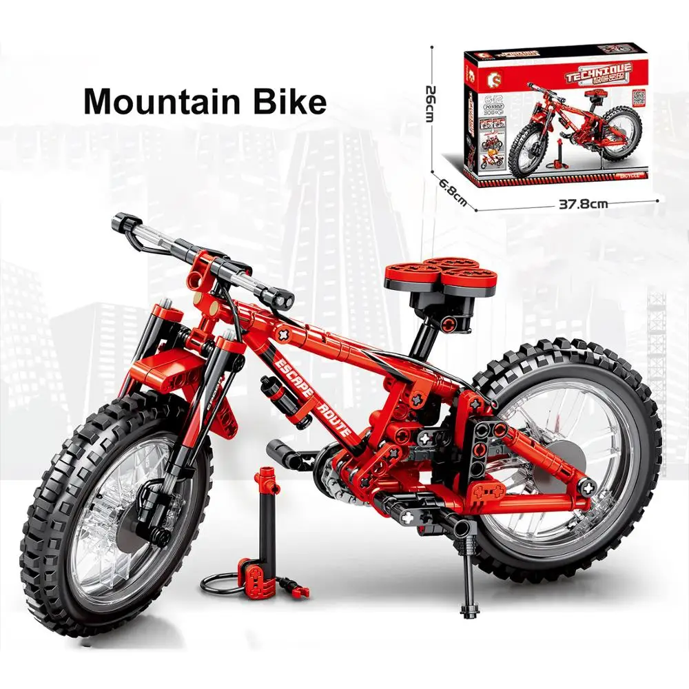 

18, 368 Free Shipping Small Particles Building Blocks Mountain off-Road Bike Product Mechanical Password Science And Technology