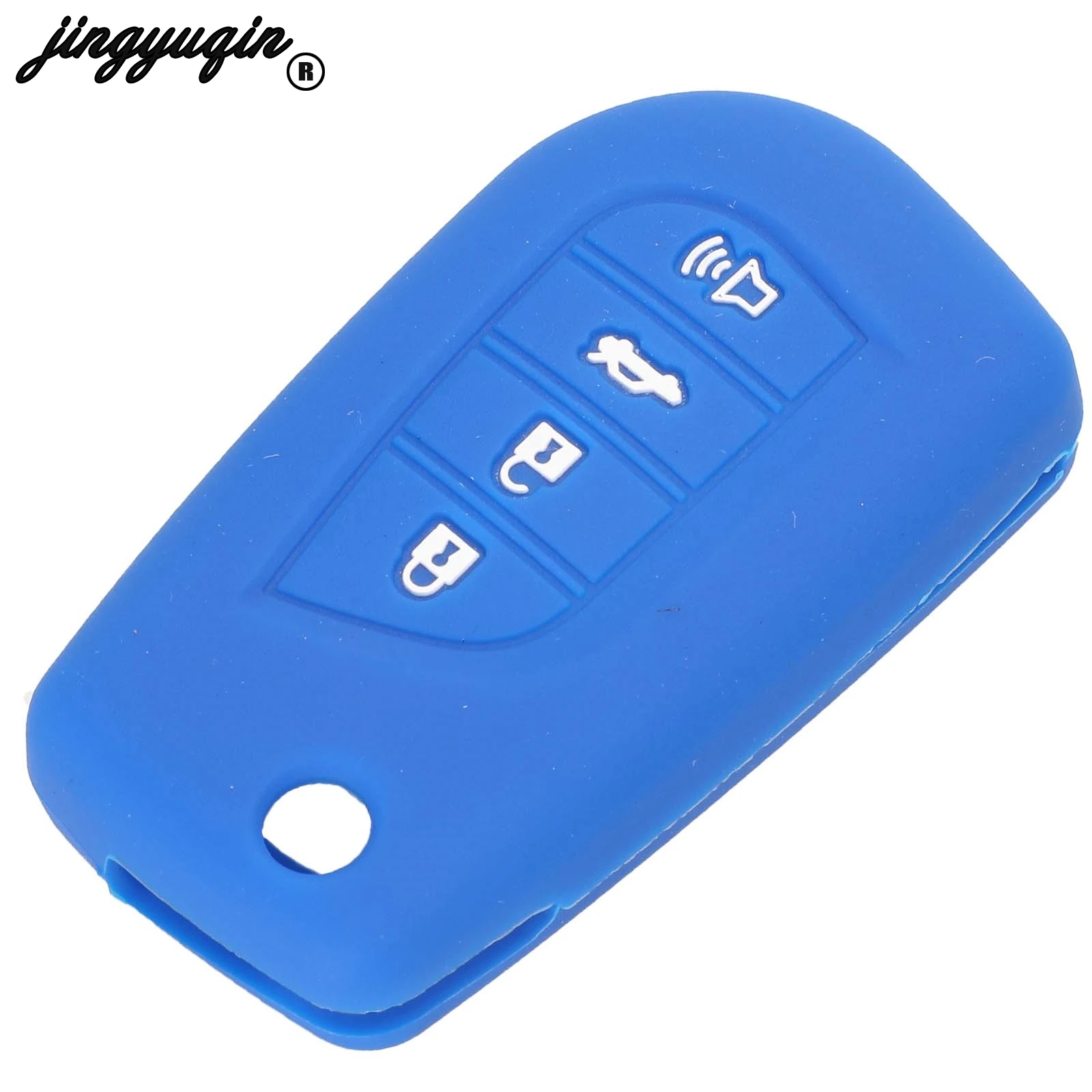 

Silicone Car Key Cover Case For Toyota Camry Highlander Corolla Key Cover 2017 2018 4 Buttons Remote Control Key Case Sticker
