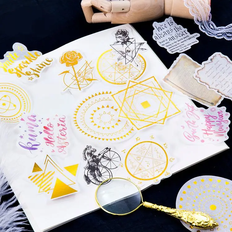 

Vintage And Golden Theme DIY Washi Paper Stickers 5.5*5.5cm Journal Diary Decoration Supplies 20pcs A Bag 2018 New Stationery