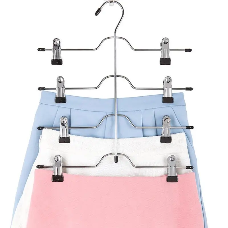 

4 Layers Stainless Steel MultiFunctional Clothes Hangers Pants Storage Hangers Cloth Rack Multilayer Storage Cloth Hanger