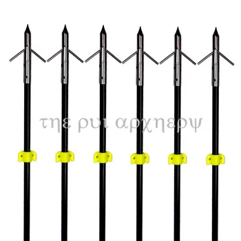 

6/12 pcs Professional 35" Long Bow Fishing Shooting Arrows 8mm Fiberglass Shaft Arrows for Compound/Recurve Bow