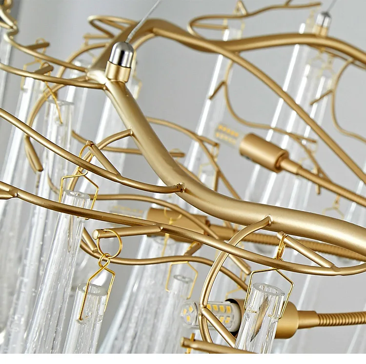Золотой Кристалл в американском стиле ретро-люстры освещение класса люкс для гостиной спальни зала отеля ресторана столовой моды