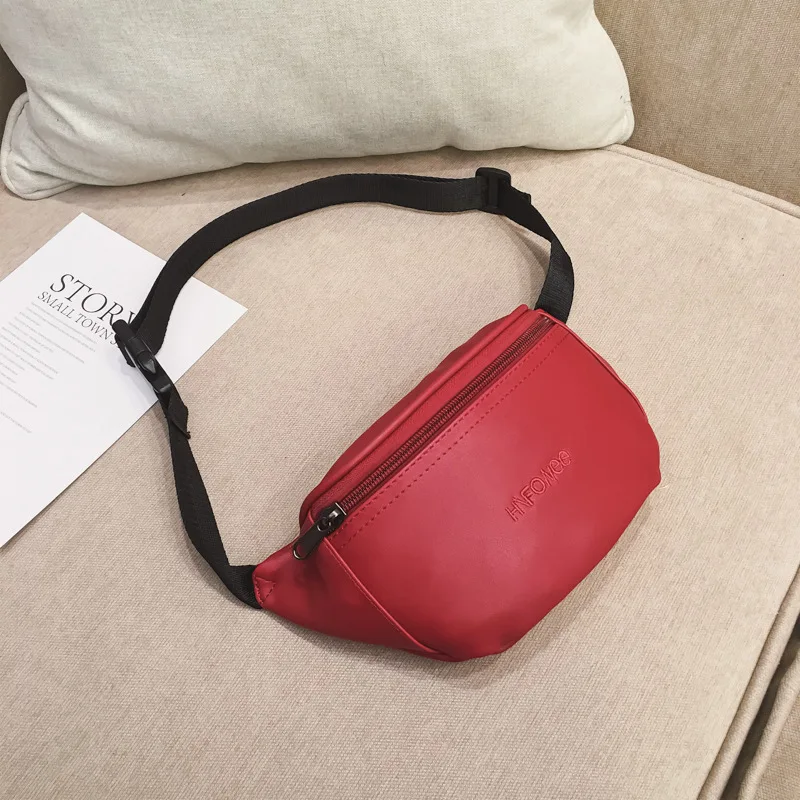 Новинка года; детская поясная сумка для девочек и мальчиков; модная нагрудная сумка из искусственной кожи; Детский кошелек; повседневная детская поясная сумка - Цвет: red