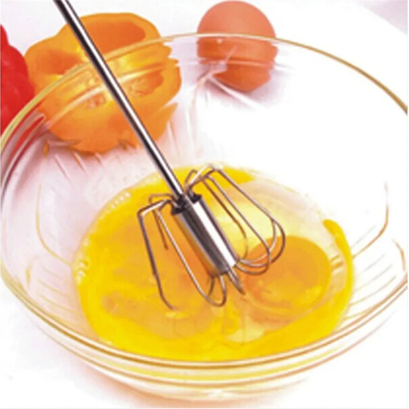 Stainless Steel Semi-Automatic Whisk Mixer Balloon Egg Milk Beater Cooking Tool Hand Rotating Cooking Egg Tool #3d11 (5)