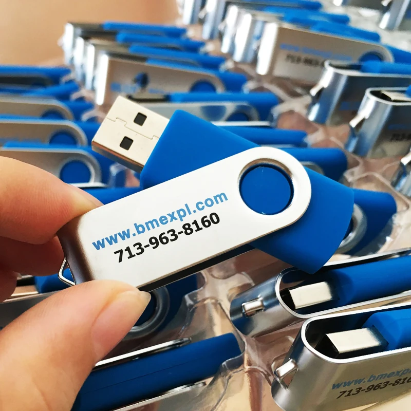 50 шт./лот флэш‑накопитель Swivel 2 Гб 4 GB 8 GB USB флешка рекламный индивидуальный логотип печати для компании подарки