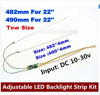 

10PCS 22" 482mm 10PCS 490mm 22" Adjustable brightness led backlight strip kit,Update inch LCD ccfl panel to LED backlight