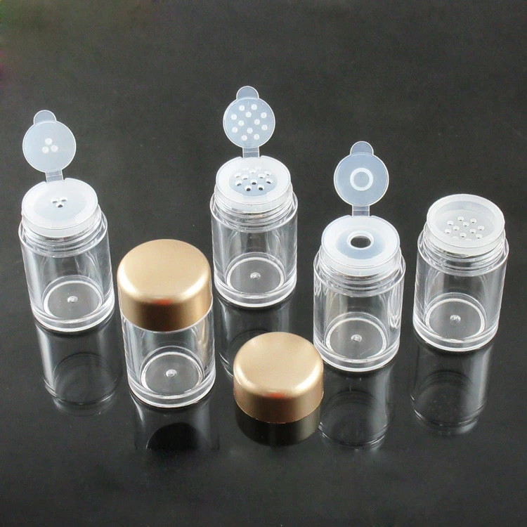 10ml refillable bottles loose powder jar with1/3/12 holes sifter for