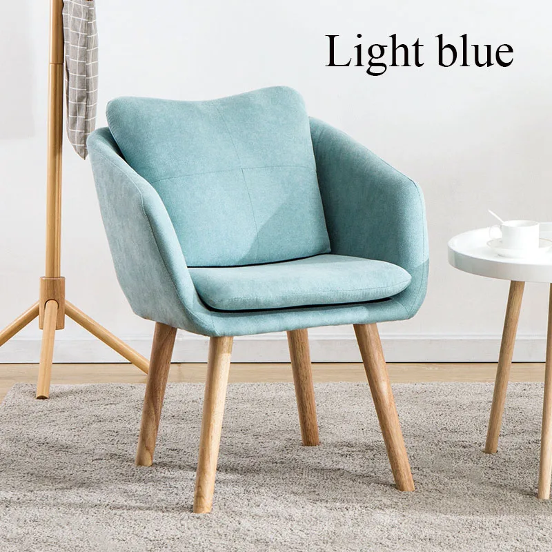 Творческий скандинавский кабинет спальня офисный стул один диван ресторан на спине обеденный стул современный минималистский дом шезлонг - Цвет: Light blue