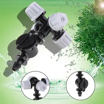 

20 Pcs 4 Hole Plastic Adjustable Spray Misting Nozzle Garden Sprinklers Watering Irrigation Cross Micro Misting Spray Cooling