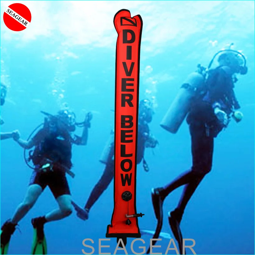 Underwater Scuba Diving Buoy Float Flag with Dive Buoy "Diver Below" Marker 