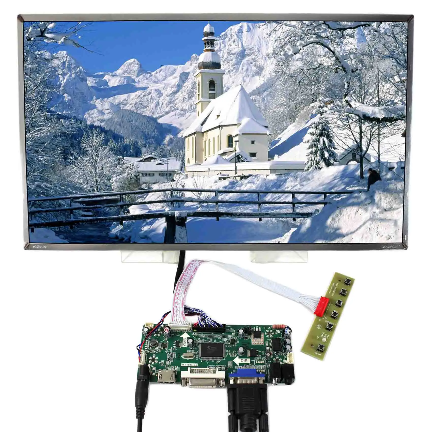 VGA Carte contrôleur LCD pour LP173WD1 B173RW01 Ecran LCD 17.3  1600x900 40Pins Carte contrôleur DVI 