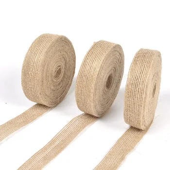 

5m Natural Line Trim Tape Roll Hemp Rope Ribbon Burlap Line Tape Roll Ribbon Vintage Rustic Wedding Party Decoration Supplies