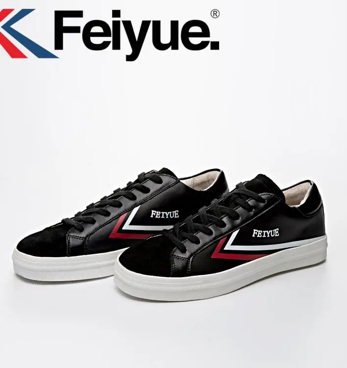 Feiyue/обувь из натуральной кожи; Новейшая обувь для отдыха; белые туфли - Цвет: black shoes