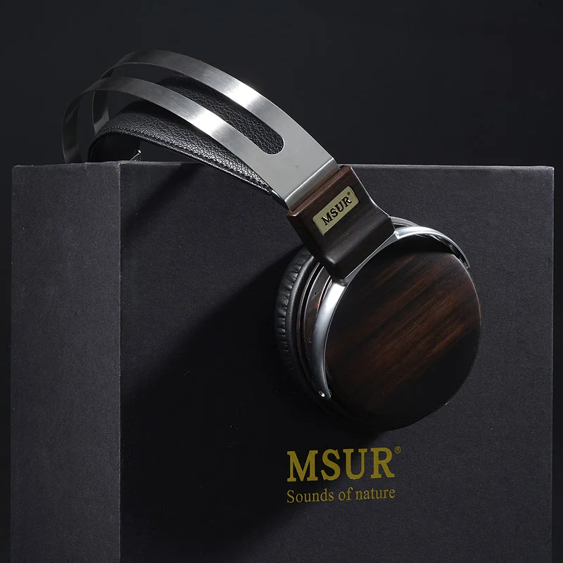 MSUR N650 деревянный Металл Hifi Музыка DJ наушники гарнитура с бериллиевым сплава драйвер Portein кожа