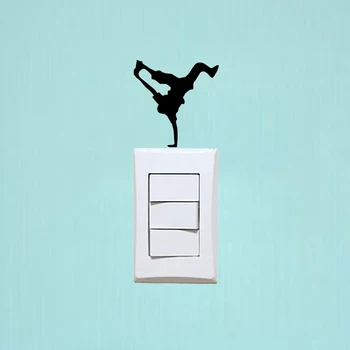 

Break Dancing Dance Fashion Livingroom Decor Wall Switch Stickers Decals 5WS1216