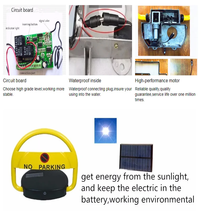 Высококачественные водонепроницаемые на солнечной батарее автоматический автомобиля парковочный барьер