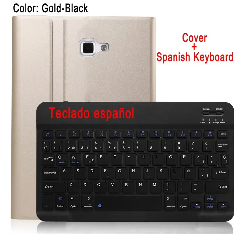 Английский, русским и испанским языком чехол для Samsung Galaxy Tab A A6 10,1 SM-T580 SM-T585 T580 T585 T580N T585N чехол Funda - Цвет: Spanish keyboard