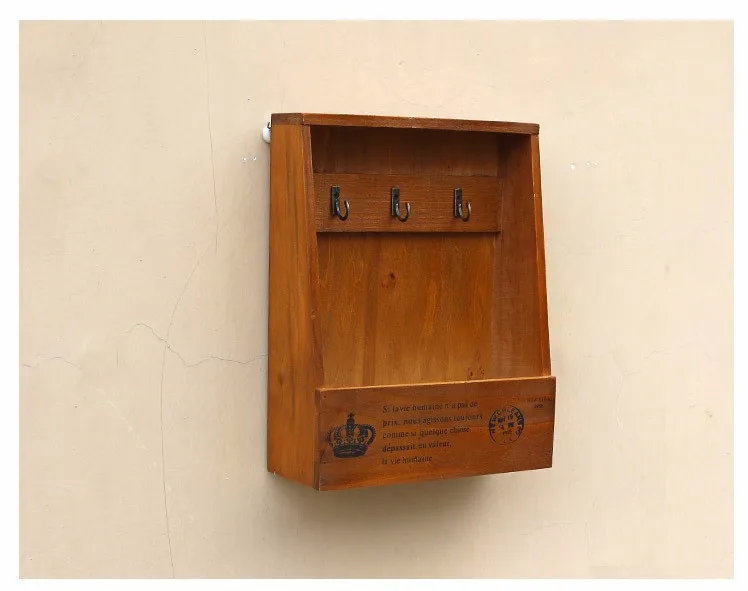 Горячая ключи коробка для хранения мелочей украшения деревянные коробки для ключей крючки Ретро деревянный Органайзер Cajas Almacenamiento домашний декор SN011