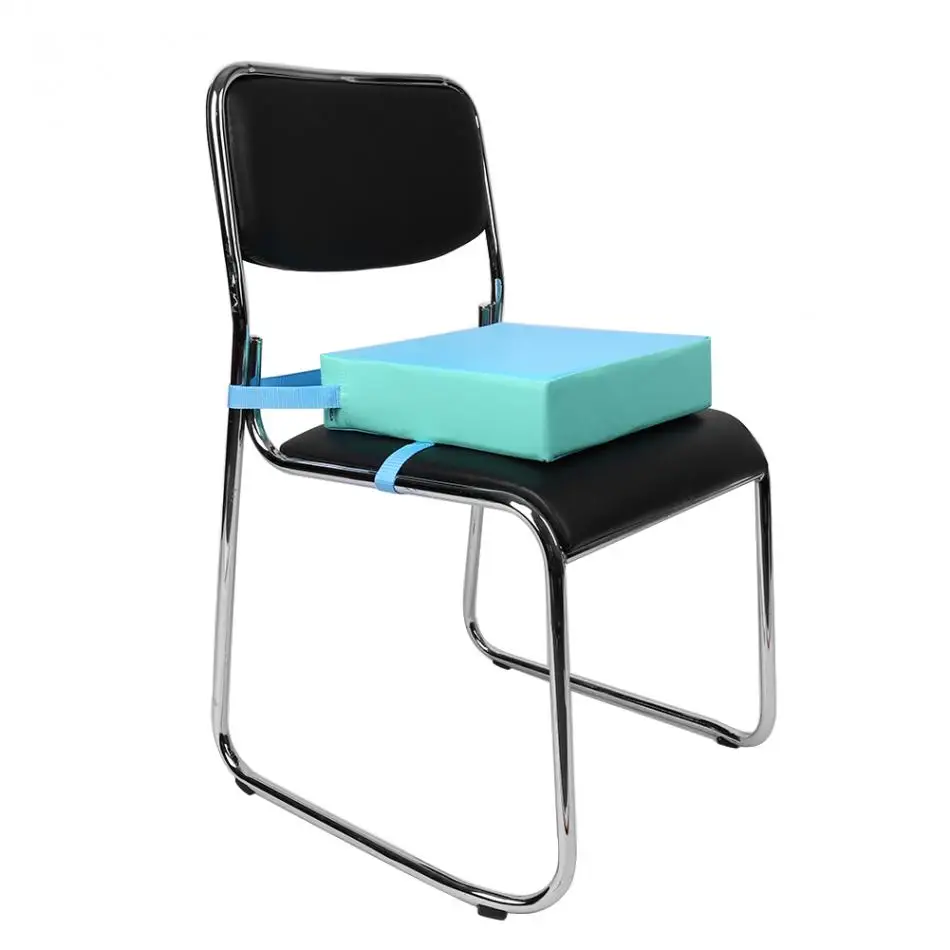 1Pc Adjustable Dining Chair Booster Cushion Kids Children Highchair Seat Pad with Buckle Straps
