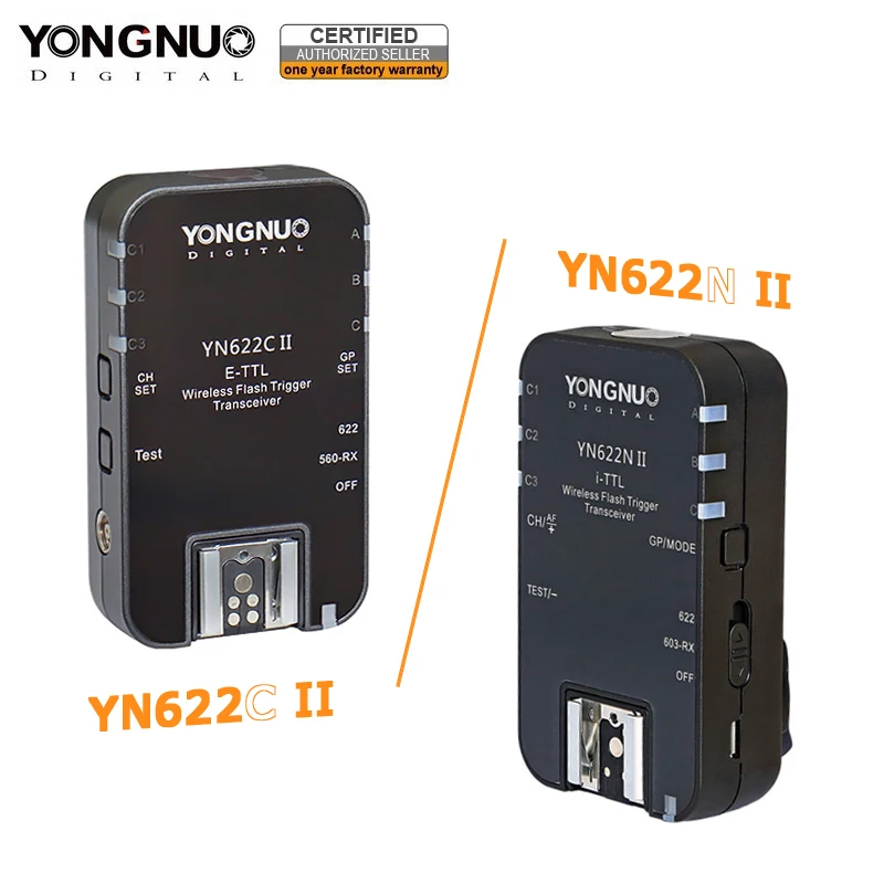 YONGNUO YN622C II YN-622N 2 4 ГГц Flash Transceiver Speedlite Trigger для Canon Nikon w/ HSS TTL с функцией синхронизации