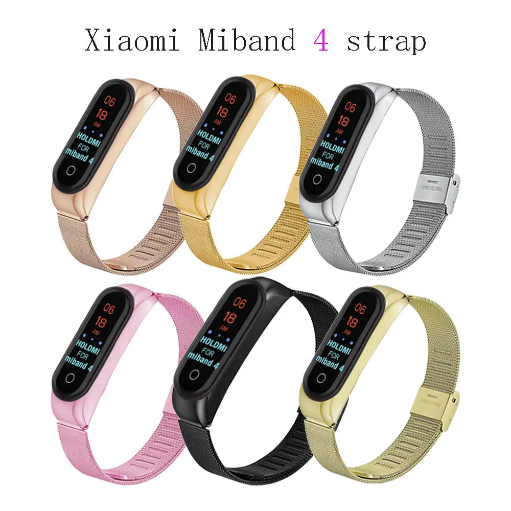 Наручный ремешок для Xiaomi mi Band 4 новейший металлический ремешок для mi band 4 Смарт носимые аксессуары сменный ремешок для часов