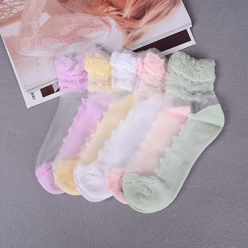

Girls Summer New Arrival Wholesale 1Pairs/Lot children socks Socks Mesh Style Baby Socks with Trendy Elastic Lace Flowers
