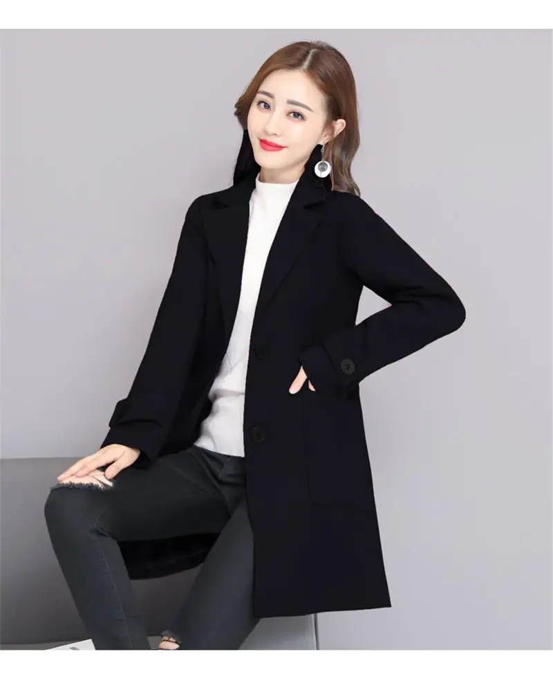 Модная женская одежда размера плюс, осенняя Зимняя шерстяная куртка, пальто, элегантное женское Шерстяное Пальто, Женское пальто A1737