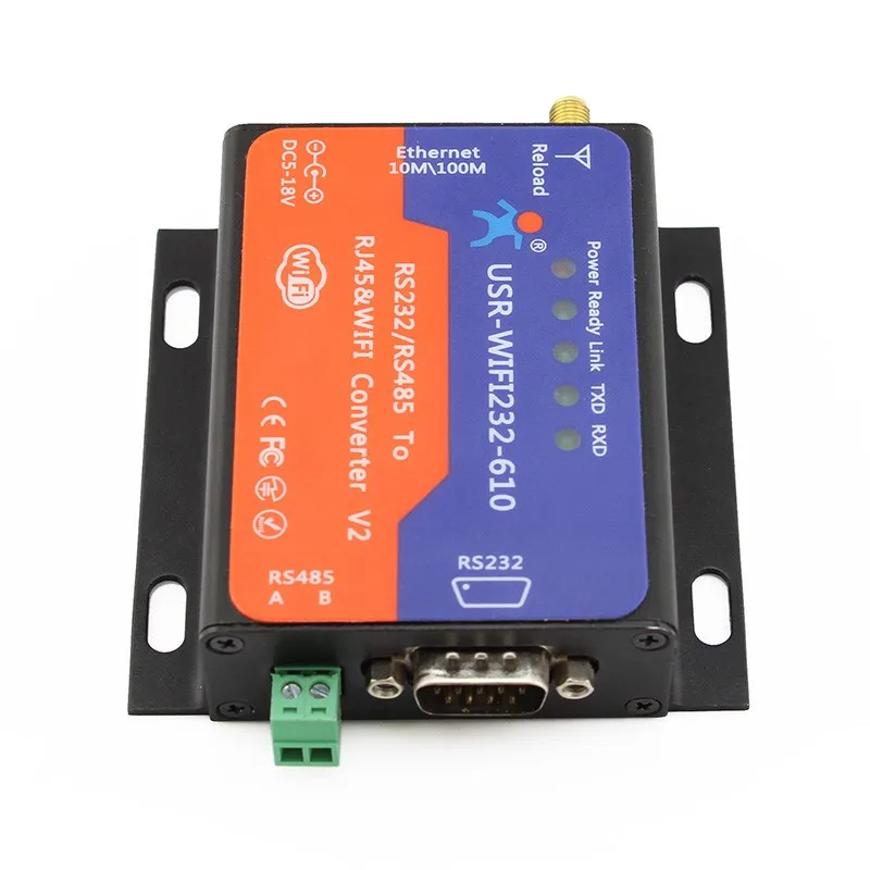 10 Piece USR-WIFI232-610 Serial RS232 RS485 to Wifi 802.11 b/g/n&Ethernet Converter Q00203-10