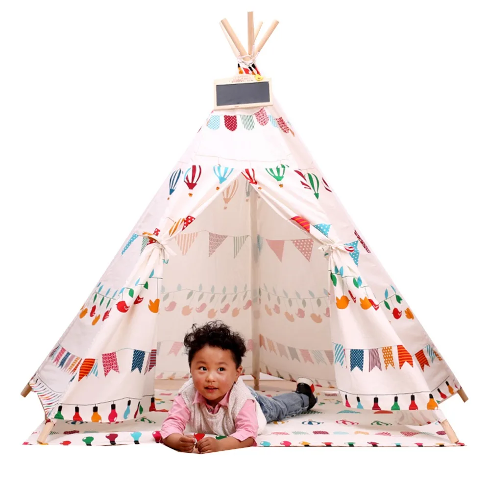 Free Love @Small flower design kids play tent indian teepee children playhouse children play room teepee