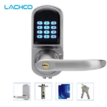 LACHCO электронный дверной замок пароль, 2 карты, 2 ключа умная блокировка цифровой клавиатуры без ключа Интеллектуальный вход атласный никель L16071BS