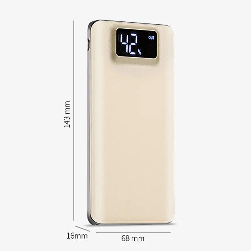 10000mAh Dual USB Power Bank Portable Charger External Li-polymer Battery Power Bank For iPhone Xiaomi Mobile Phone Powerbank