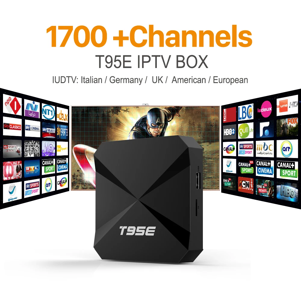 

IPTV Streaming Box 1700 Europe Arabic Sky IPTV Channel Package Android Smart Wifi 1G/8G Italy Portugal French IP TV Box Receiver