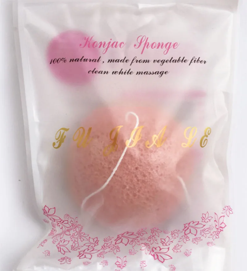 Red 100 шт 70*40 полукруг сухой натуральный giantarum konjac Губка konnyaku для очищения лица, отшелушивания, купальный спонж для умывания - Цвет: Red