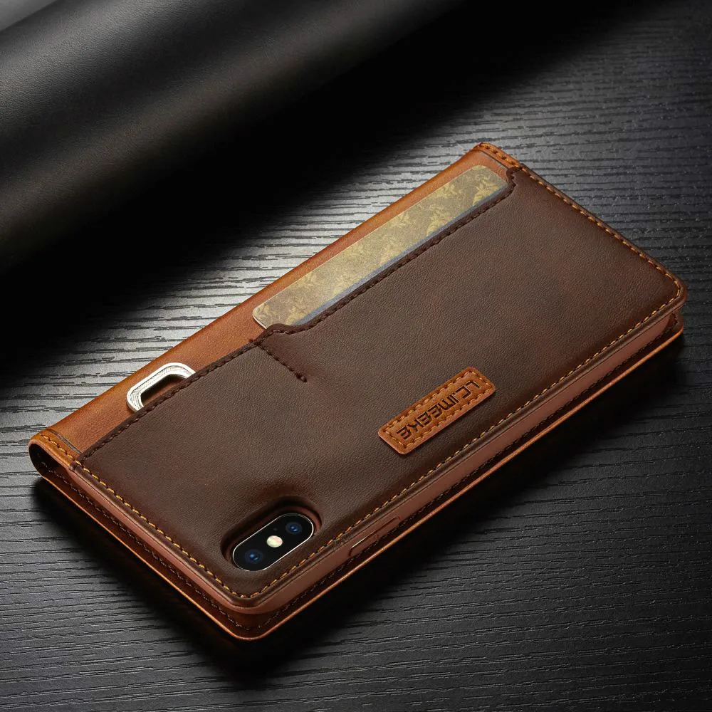 L FADNUT роскошный винтажный многофункциональный чехол бумажник для iPhone X Xr Xs Max 7 8 6S 6