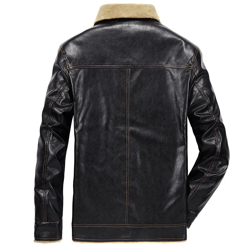 FGKKS мужская куртка из искусственной кожи, Зимняя Толстая теплая куртка пилота, мужская куртка с меховым воротником, тактическая Мужская куртка, пальто