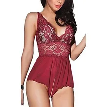 Женское сексуальное кружевное белье с вырезами, трико Тедди, ночное белье, сексуальное кружевное мини-платье, эротическое нижнее белье, костюмы#30