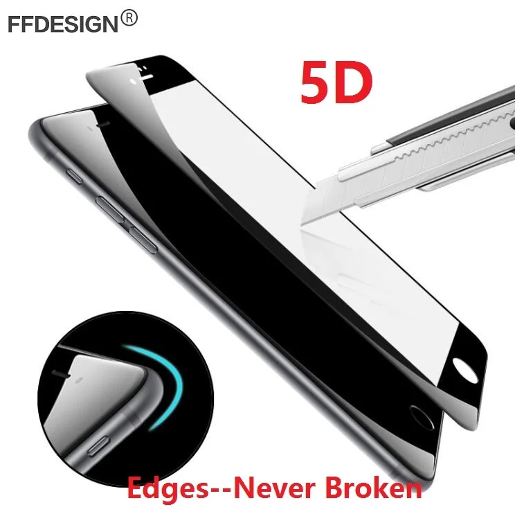 5D полное покрытие защитное стекло для iPhone 8 Plus закаленное X 7 6 6s пленка из