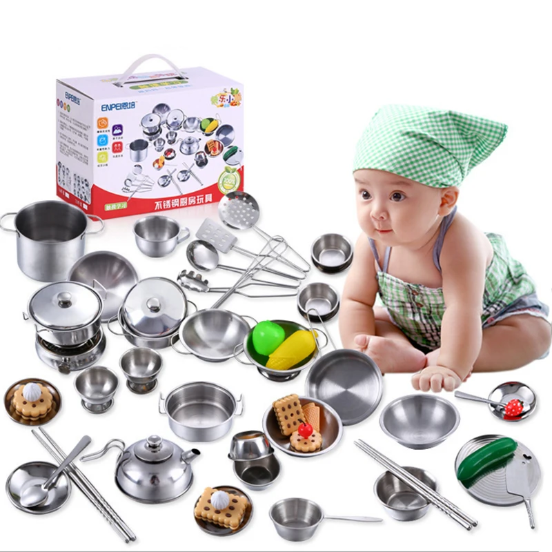 25 шт. миниатюрные кухонные приборы из нержавеющей стали|kitchen playset|house kitchensplay kitchen |