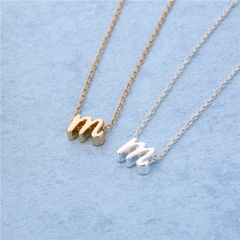 

50pcs/lot Fashion Letter Necklace Jewelry,Tiny Initial Necklace,Lower case letters,Couples Necklace,-Gift Idea
