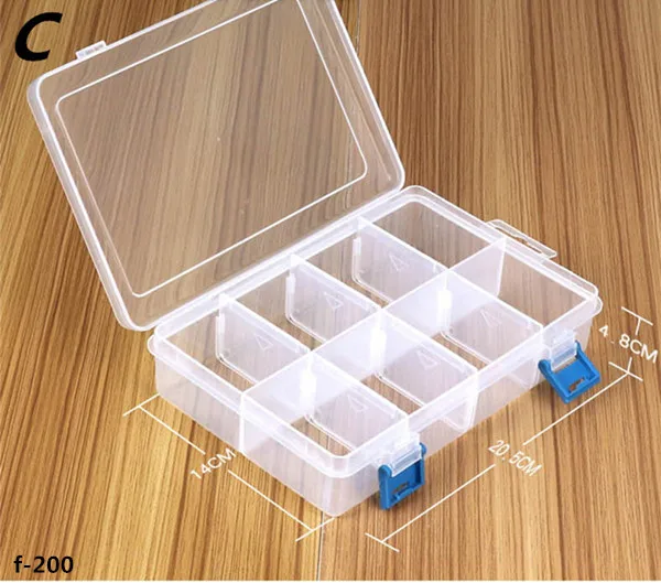 Пластиковый ящик для инструментов, Многофункциональный чемодан для дизайна ногтей, контейнер для электронных деталей, винты, органайзер для инструментов, коробка для хранения - Цвет: C