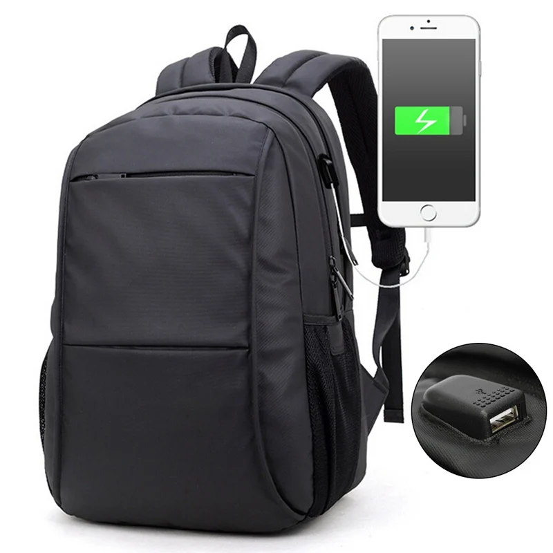 External USB Charge Computer Bag Waterproof Men Notebook Backpack New